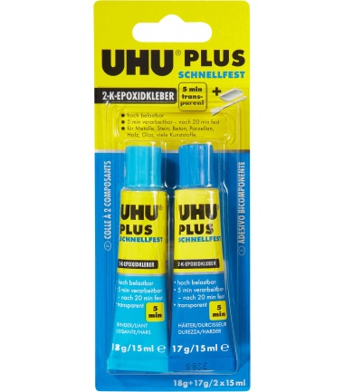 UHU PLUS EPOXY SCHNELLFEST 5 MINUTI - 15+15 ml