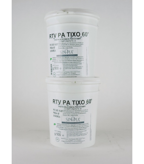 RTV PA TIXO 60' (A+B) AL PLATINO - conf. 1 Kg