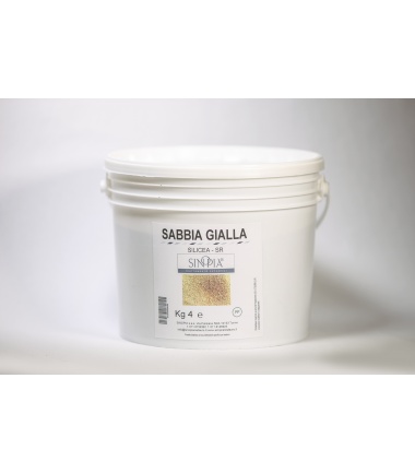SABBIA SILICEA GIALLA SR 0,2-1,8 mm GROSSA - conf. 4 Kg