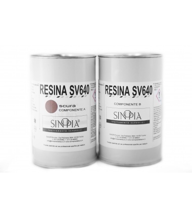 §§ RESINA SV640 SCURA (A 500 g+B 500 g) - conf. 1 Kg