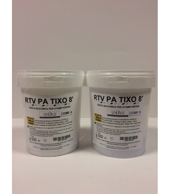 RTV PA TIXO 8' (500 g A+500 g B) AL PLATINO-conf. 1 Kg