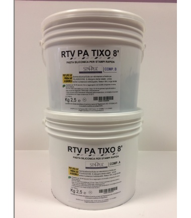 RTV PA TIXO 8' (2,5 Kg A+2,5 Kg B) PLATINO - conf. 5 Kg