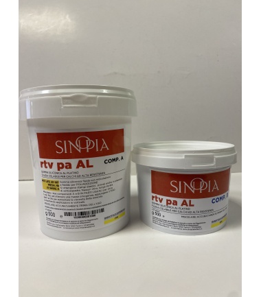 GOMMA SILICONICA RTV PA AL (500 g A+500 g B) AL PLATINO - conf. 1 Kg