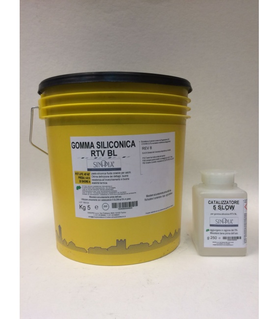 GOMMA SILICONICA RTV BL (5 Kg A+250 g B) - conf. 5,250 Kg