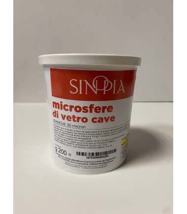 MICROSFERE DI VETRO CAVE BIANCHE 35 micron - conf. 200 g