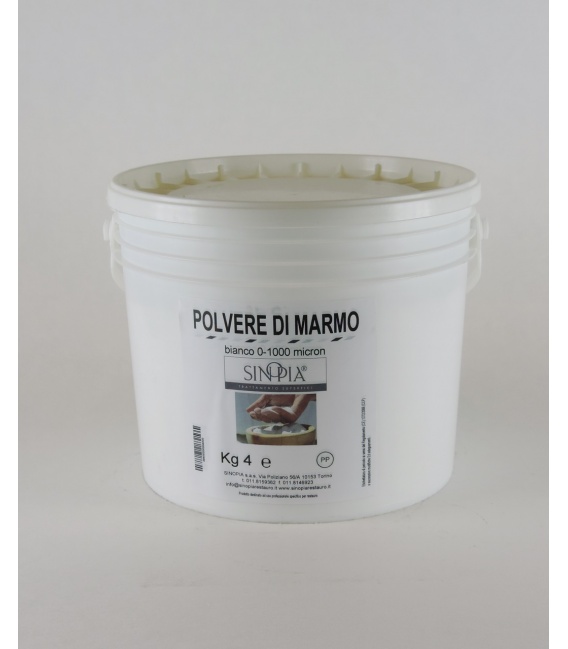 POLVERE MARMO BIANCA 0/1000 micron FINE - conf.4 Kg