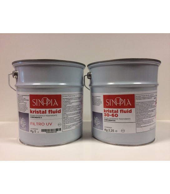 Resina Epossidica per Pavimenti 1Kg (A+B) 9/11 Mq VERDE LUCIDA Bicomponente