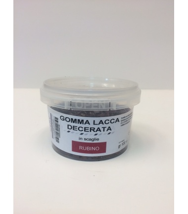 GOMMA LACCA DECERATA ROSSO RUBINO SCAGLIE - conf. 100 g