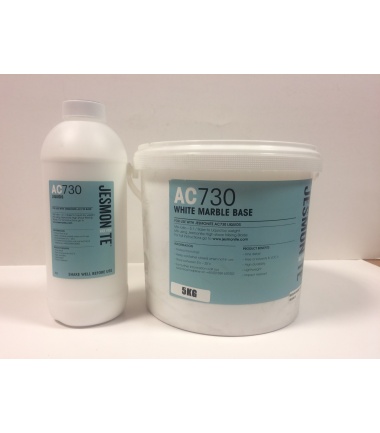 §§ JESMONITE AC 730 WHITE MARBLE POLVERE+LIQUIDO conf 6 Kg (5 Kg+1 Kg)