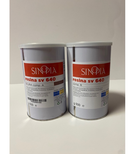 §§ RESINA SV640 SCURA (A 500 g+B 500 g) - conf. 1 Kg