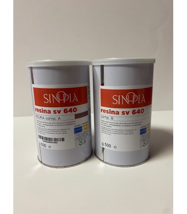 §§ RESINA SV640 SCURA (A 500 g+B 500 g) - conf. 1 Kg