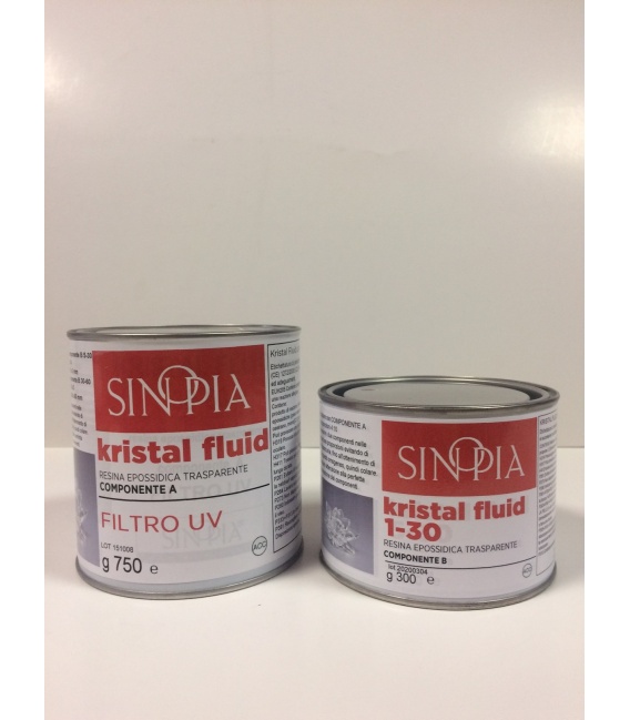 KRISTAL FLUID 1-30 FILTRO UV (0,75 Kg A+ 0,3 Kg B) - conf. 1,05 Kg