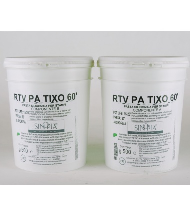 RTV PA TIXO 60' (500 g A+500 g B) AL PLATINO-conf 1 Kg