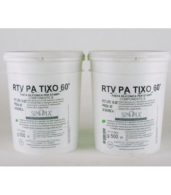 RTV PA TIXO 60' (500 g A+500 g B) AL PLATINO-conf 1 Kg